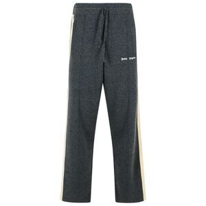 Palm Angels Dark Grey Wool Blend Trousers Men